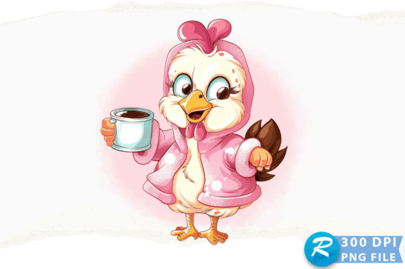 Chicken Coffee Graphics for Crafts Branding