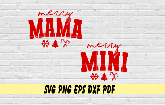 Merry Mama Merry Mini Christmas Graphics for Crafts