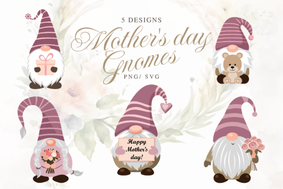 Mother's Day Gnomes Bundle: Graphics for Crafts