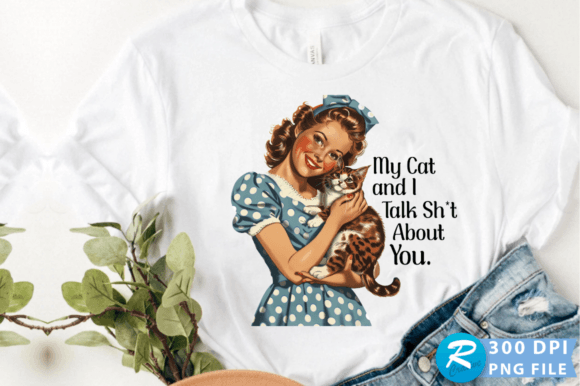 My Cat and I Talk PNG: Graphics for Crafts