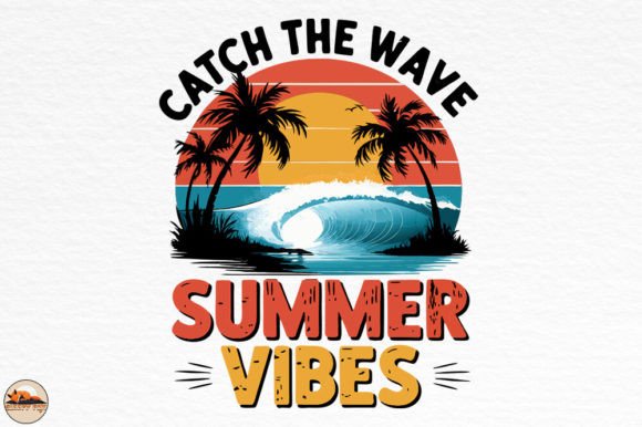 Retro Summer Graphics for Crafts and Branding
