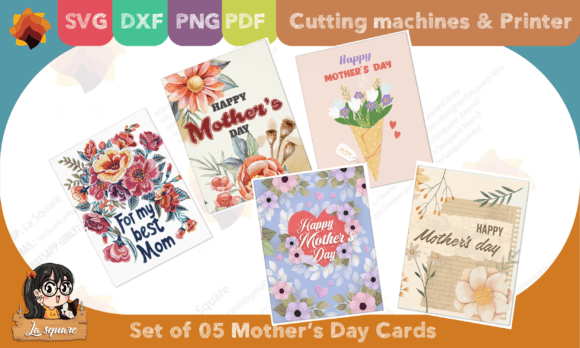 Set 05 Mother's Day Graphics for Crafts & Sales