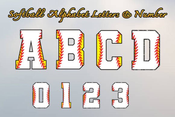 Soft Ball Sports Font: Graphics for Crafts