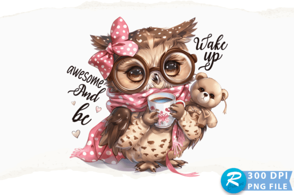Wake Up Awesome PNG for Crafts and Graphics