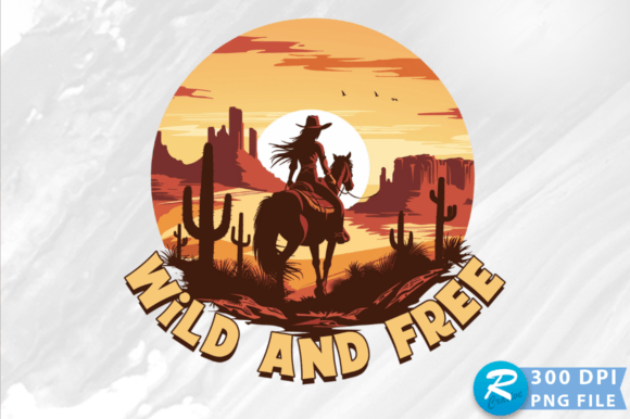 Wild and Free PNG: Graphics for Crafts & Sales